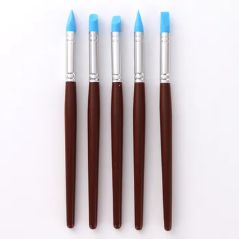 

5pcs Rubber Pen Silicone Brush Gouache Oil Brush New Type Brush Painting Supplies Art Stationery