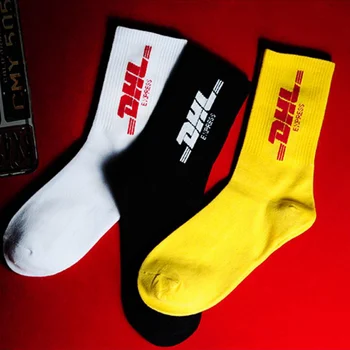 

Mens Crew Cotton DHL Express Hip hop Socks Vetements Style Letter Print hipster Men Woman Fashion Sock Skaterboard Streetwear