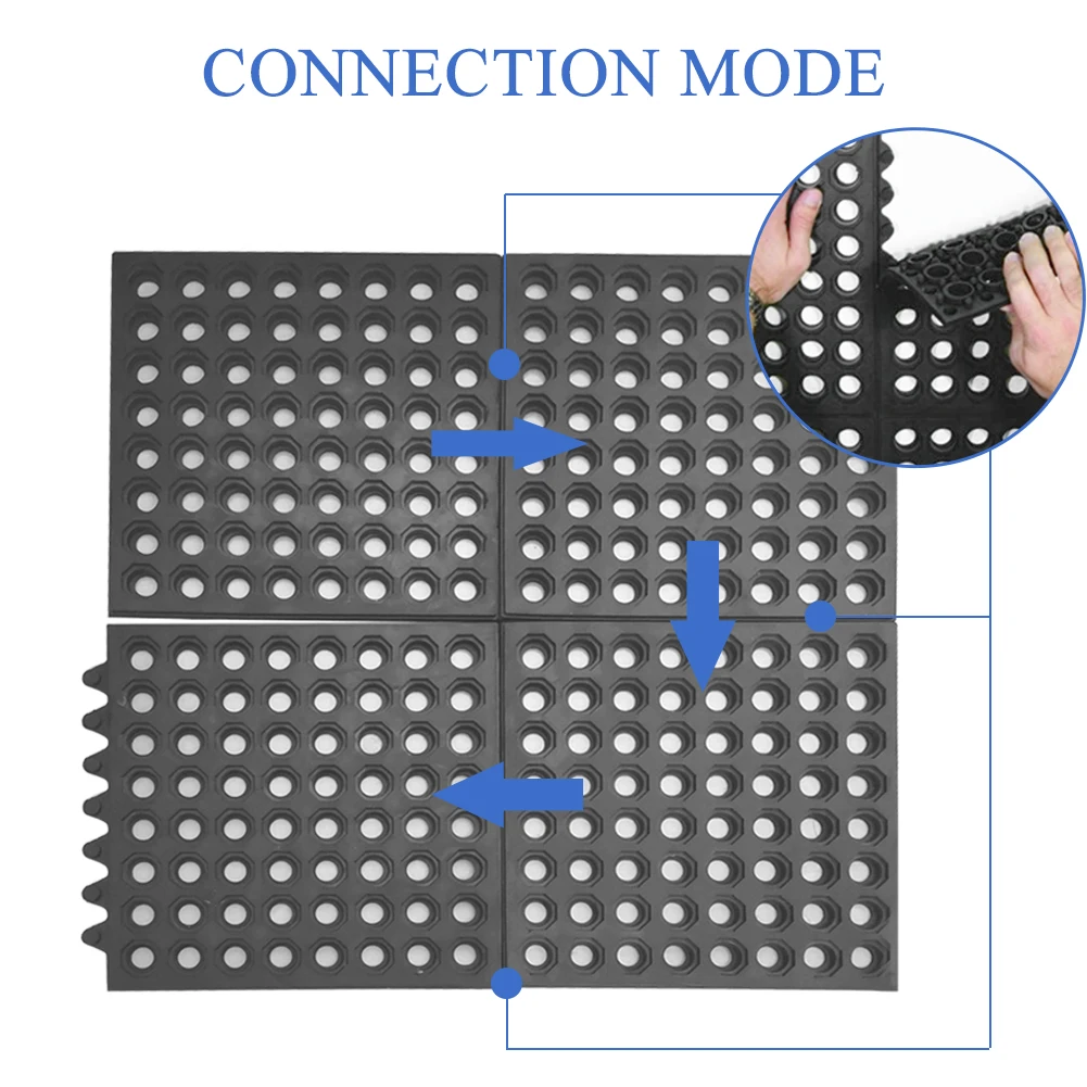 Дверной практичный нескользящий бар влажная область анти усталость выдолбленный без запаха дренажный кухонный резиновый коврик амортизирующий напольный коврик безопасный