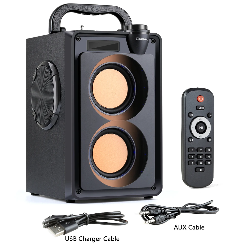 TOPROAD 20W Bluetooth Speaker Portable Wireless Stereo Bass Subwoofer Big Party Speakers Column Support FM Radio Remote Control bluetooth speaker piezoelectric speaker
