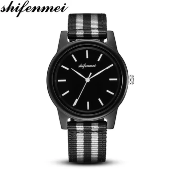 

Shifenmei Watch Women Luxury Brand Ladies Quartz Wristwatch Nylon Wooden Watches Fashion Clock Relogio Feminino 5572