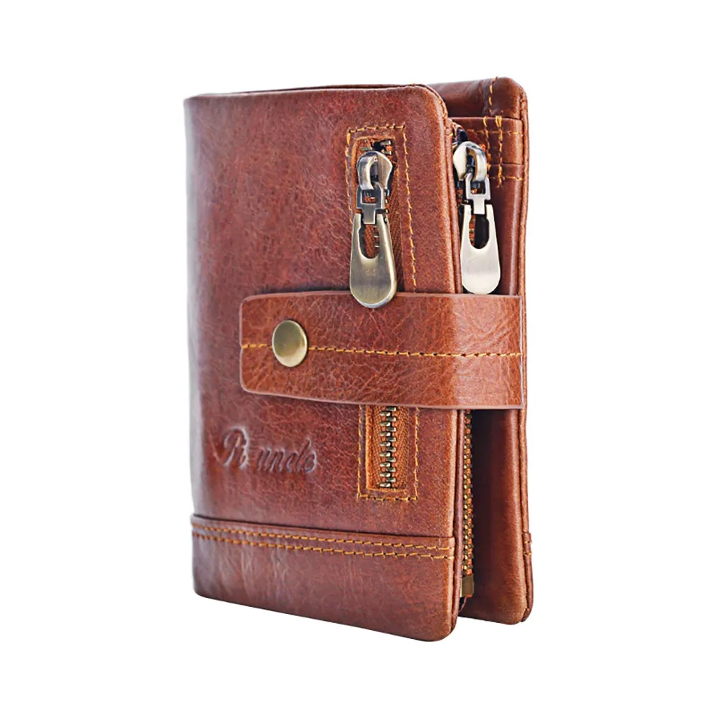 

Men Engraving Leather Male Wallet Zipper Coin Purse Mini Card Holder Pockets Coin Purse Credit Card Holders billetera hombre