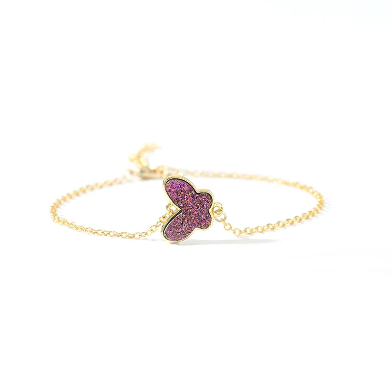 G.YCX Cute Hand Shape Moon Bracelets for Women Charm Crystal Druzy Butterfly Sparkling Handmade Nature Stone Jewelry | Украшения и