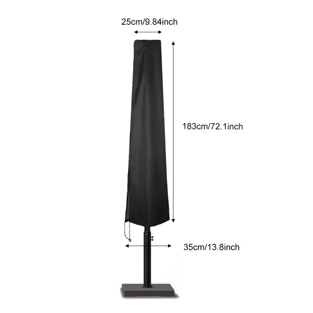 183x25x35cm black