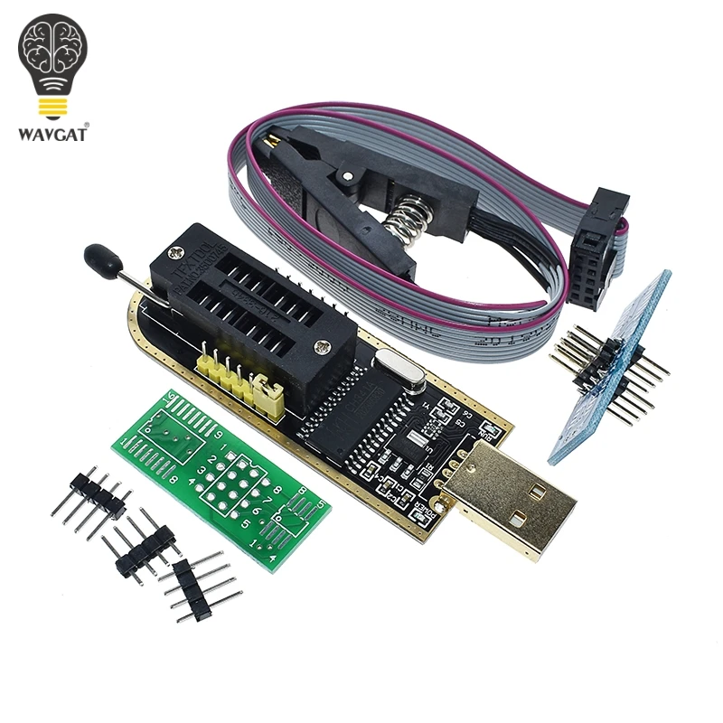 Официальный CH341A 24 25 серия EEPROM флэш-память биос USB программист модуль CH341 для SOIC8 SOP8 тестовый зажим для EEPROM 93CXX 25CXX 24CXX