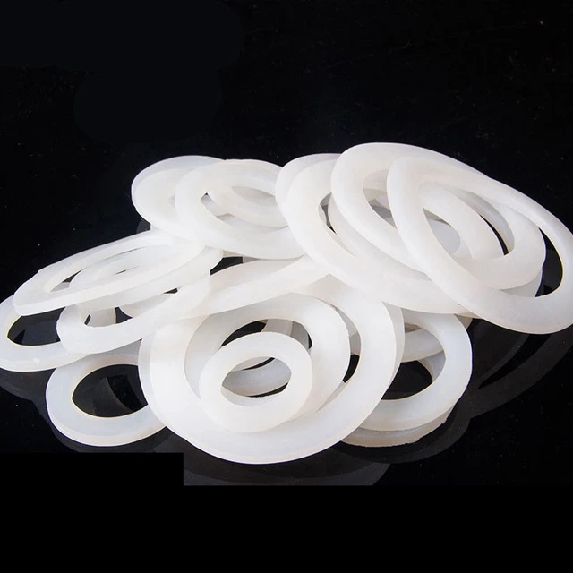 10 Stück weißer O-Ring aus Silikon kautschuk in Lebensmittel qualität  Dichtungen Unter leg scheiben querschnitt i. d.20-75mm