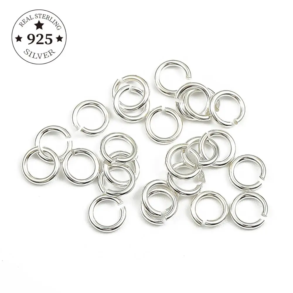 20pc 925 Sterling Silver Jewelry Crafts Connector DIY Findings Open Jump Rings 
