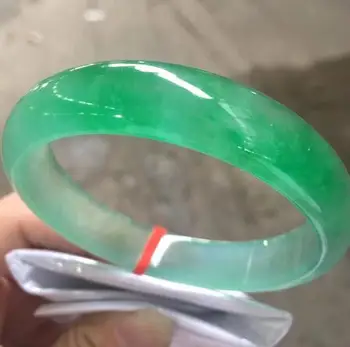 

Certified (Grade A)100% Natural Green Jadeite JADE Bracelet Women Bangle(Certificate delivery)