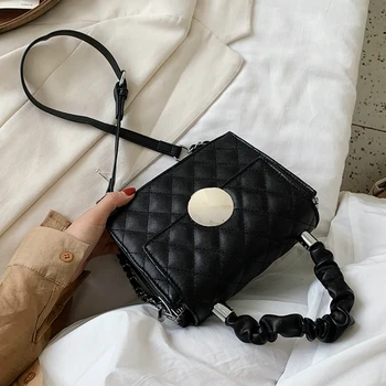 

Folding Handle Stone patent white Crossbody Bags For Women 2020 Small Handbag Small Bag PU Leather Hand Bag Ladies Designer Bags