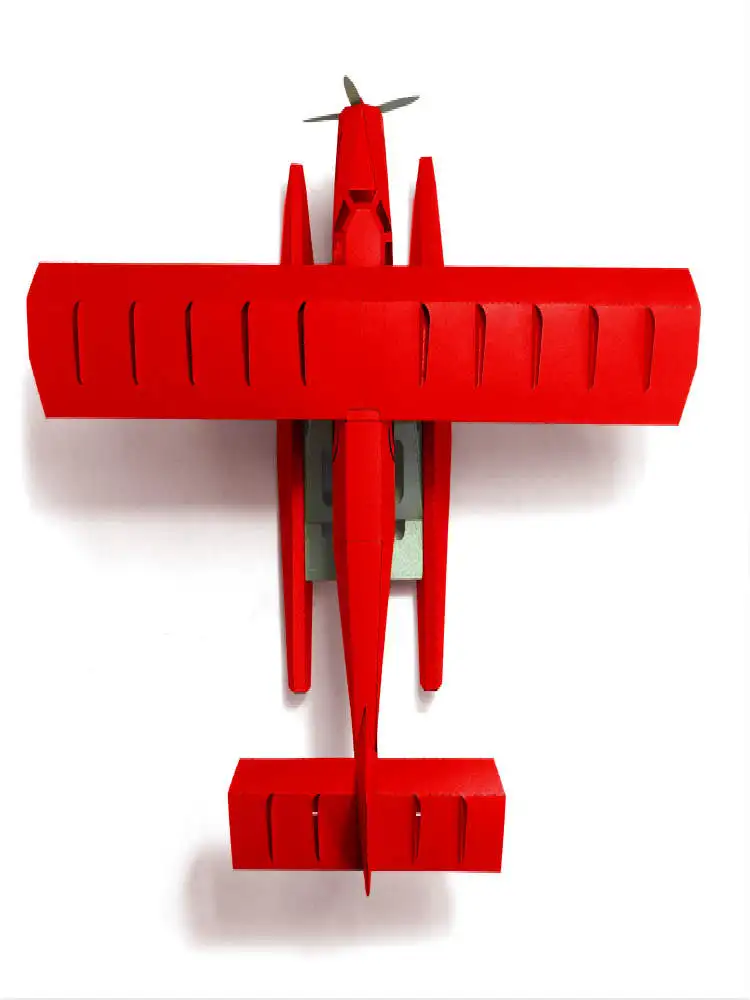 3D Biplane самолет бумажная модель игрушка для декора дома Настенный декор бумага для творчества модель вечерние подарки - Цвет: As picture