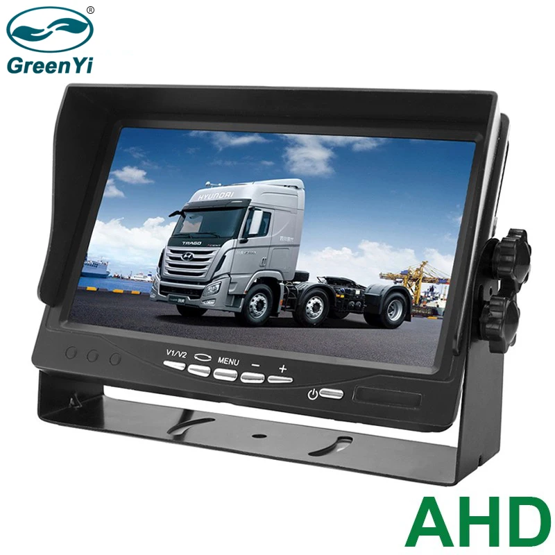 GreenYi 2019 новый HD AHD 800*480p 7 дюймовый IPS экран автомобильный монитор дисплей с 2