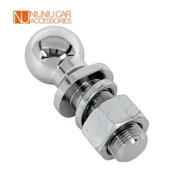 Boule de remorquage chromée de 50mm, tige de 50mm de diamètre, capacité de 5000Lbs, pièces de remorque de couplage, accessoires de caravane de camping car 