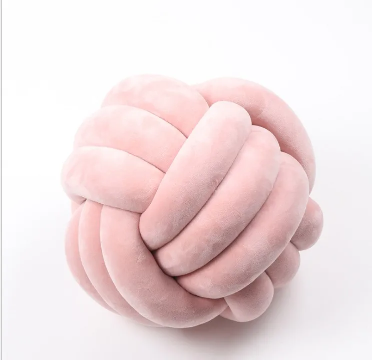 Мяч-клубок Подушка с наполнением/35 см круглые автомобильные декоративные подушки украшения для дома бант узел розетка декоративная подушка для дома внутри - Цвет: new pink