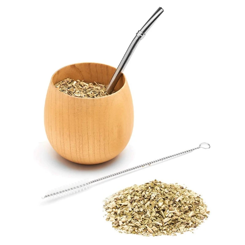 Set Mate Argentino Moderno - Tazza In Acciaio Inox 18/8 Doppia Parete, Con 2 Bombilla E Spazzola