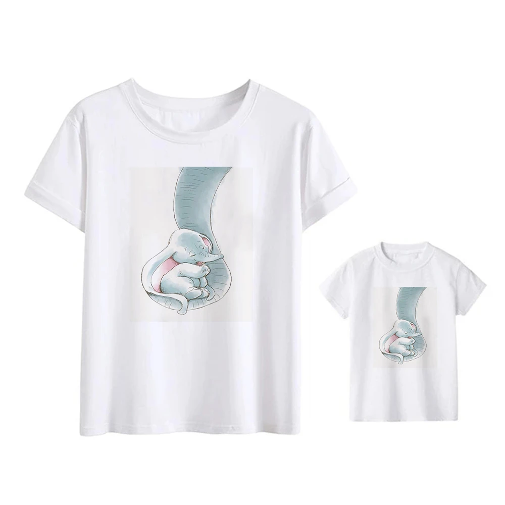 女の子と男の子のための夏のtシャツ ダンボエレファントの絵が描かれたカジュアルな服 ユニセックス 家族お揃いコーデ Aliexpress