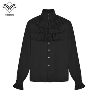 

Wechery Corset Femme Gothic Woman Clothes Retro Vintage Style Black Lace Costume for Cosplay Dance Shows