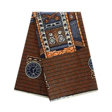 Африканская настоящая восковая Ткань для шитья одежды костюм головной убор сумка 6 ярдов полный хлопок Анкара настоящая восковая ткань батик ткань