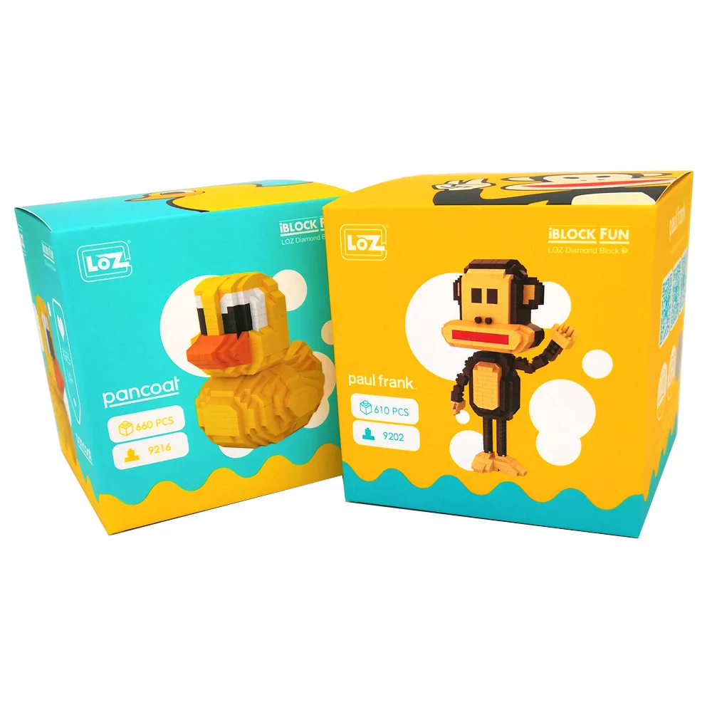 

Loz920216 Small Yellow Duck Paul Frank Delicacy GIRL'S DIY Fight Inserted CHILDREN'S Building Blocks Plastic Toy LOZ