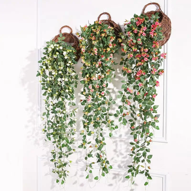 New 12 fork simulation rose rattan wedding wall decoration fake flower hotel welcome party | Дом и сад