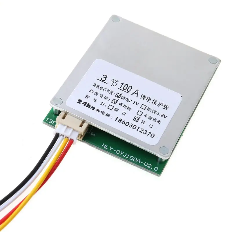 

3S 12V 100A BMS Lithium Battery Protection Board Enhanced Balance Circuit Board