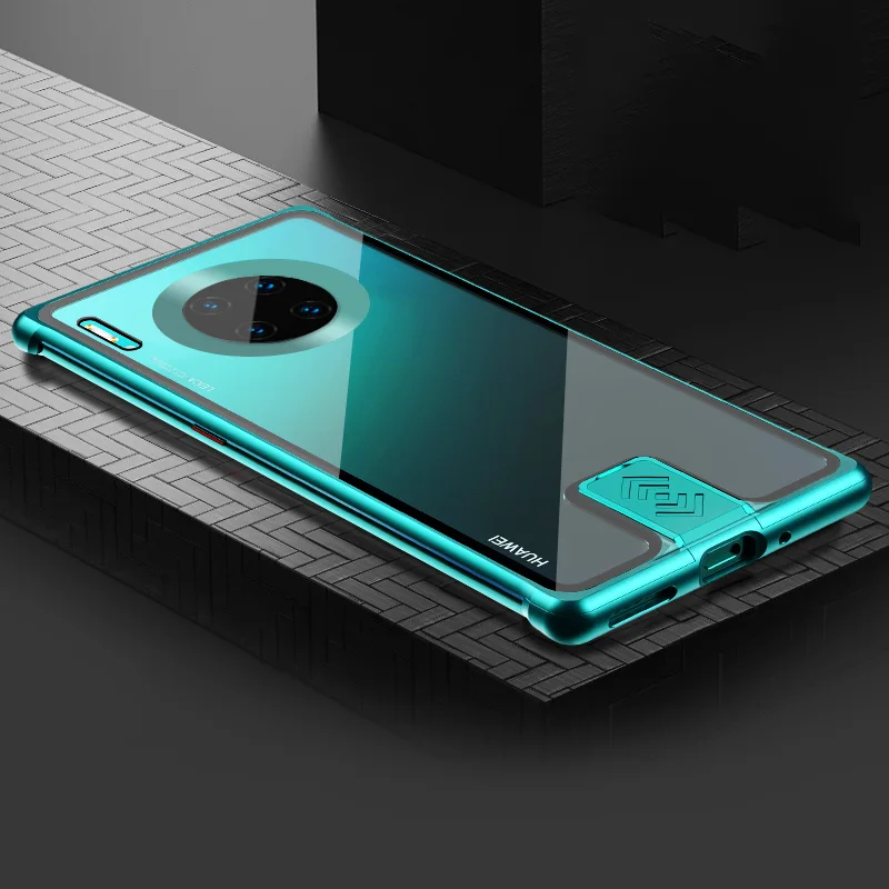 Откидная задняя крышка для huawei mate 30 чехол для телефона s 12H закаленное стекло для mate 30Pro металлический бампер противоударный чехол для телефона