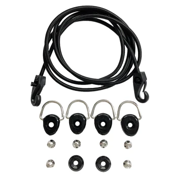 

Kayak Bungee Cord With Hooks Paddle Leash Strap D-Rings With Screw Rigging