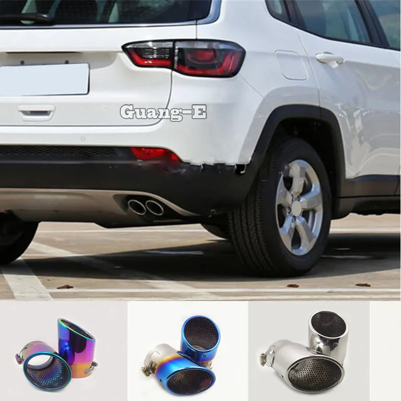 For Jeep Compass 2017 2018 2019 2020 Car Rear Back Cover Muffler End
