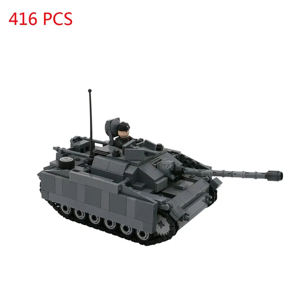 

hot lepining military WWII German army Lightning war Third armored tank Improved version Building Blocks model bricks toys gift