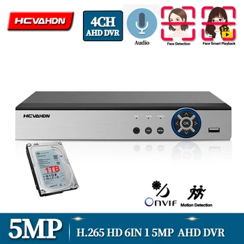 

6in1 H.265+ 16/8ch Face Detection AHD DVR for AHD TVI CVI 5MP 4MP 1080P Camera CCTV Recorder NVR IP CAMERA Xmeye Onvif