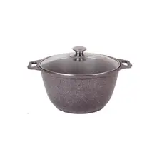 Кастрюля Kukmara, Мраморная, 4 л, со стеклянной крышкой