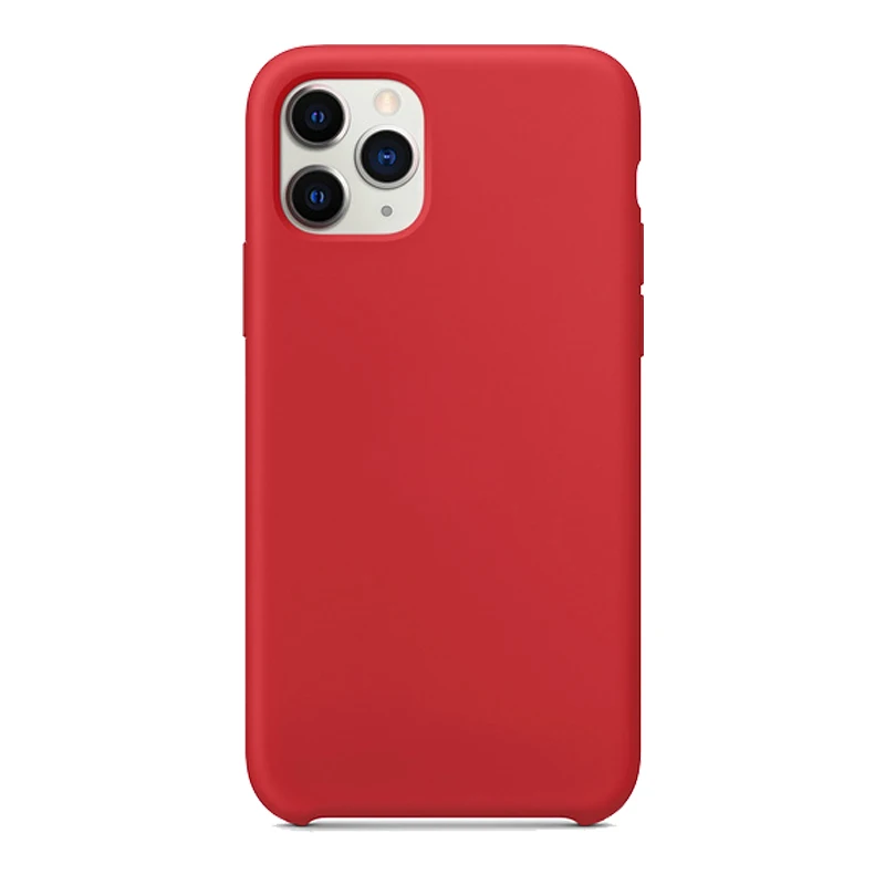 Akcoo роскошный официальный силиконовый чехол для iPhone 11 Pro задняя крышка для iPhone 5 6S 7 8 Plus XR XS Max чехол без логотипа - Цвет: Red