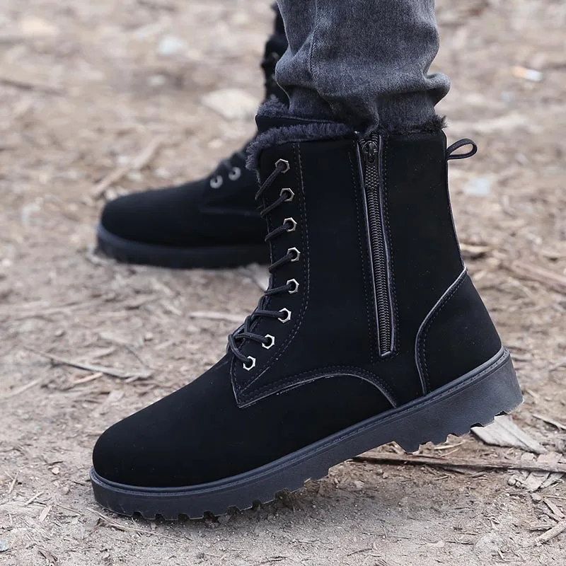 

2019 Men Winter Boots Autumn And Winter New Style Men Martin Boots England Trend Hight-top Thick Bottomed