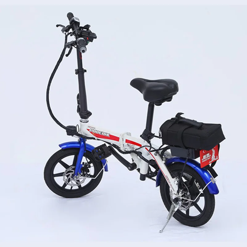 Discount Folding Electric Bicycle 2 Wheels 48V Electric Bicycle 18 Inch Portable Two Wheel Electric Scooter For Adults With Seat 19