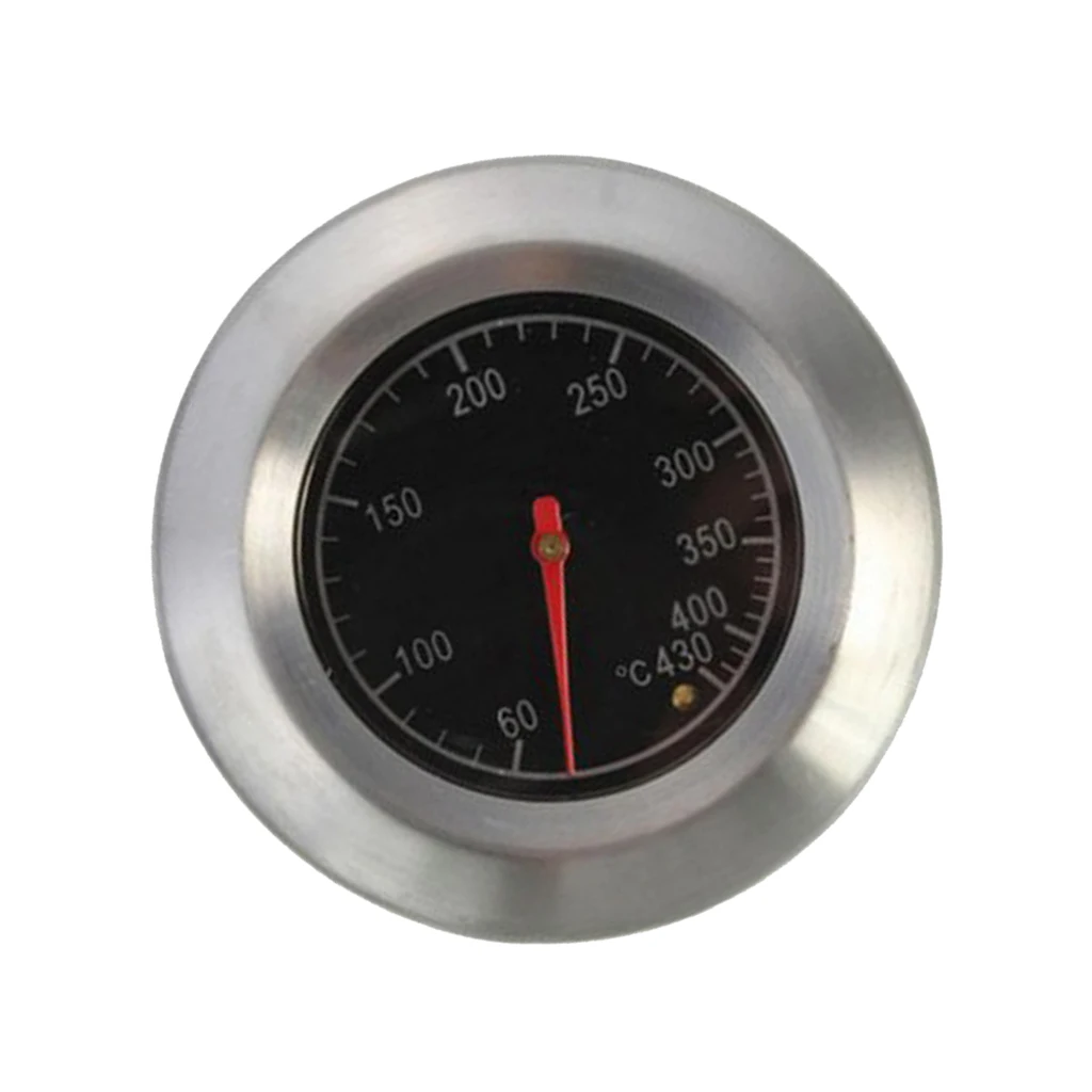 Stainless Steel BBQ Charcoal Grill Pit Wood Smoker Temperature Gauge Thermometer Replacement
