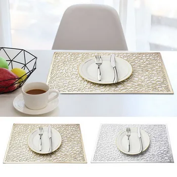 

1pc PVC Hollow Insulation Coaster Pads Table Bowl Mats Home Christmas Wedding Decor Heat Resistant Placemat For Dining Table
