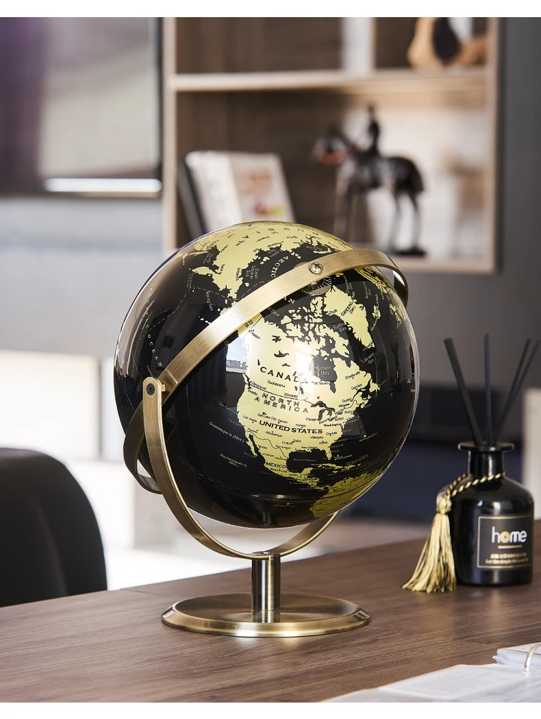 כדור גלובוס מפת העולם בעיצוב רטרו יוקרתי