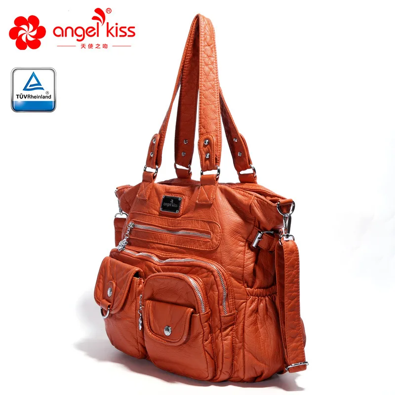 Женские сумочки с эффектом потертости Angelkiss брендовые сумки через плечо из