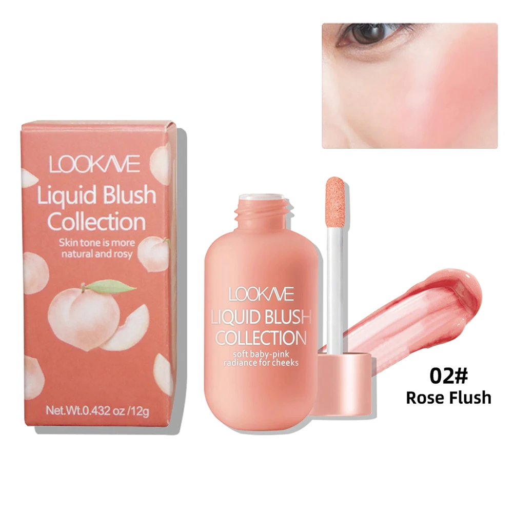 4 Color Mini Bottle Liquid Blush Natural Brighten Cheek Skin Tone Makeup Rouge Pigmented Professional Contour Shadow Cosmetics liquid blush
