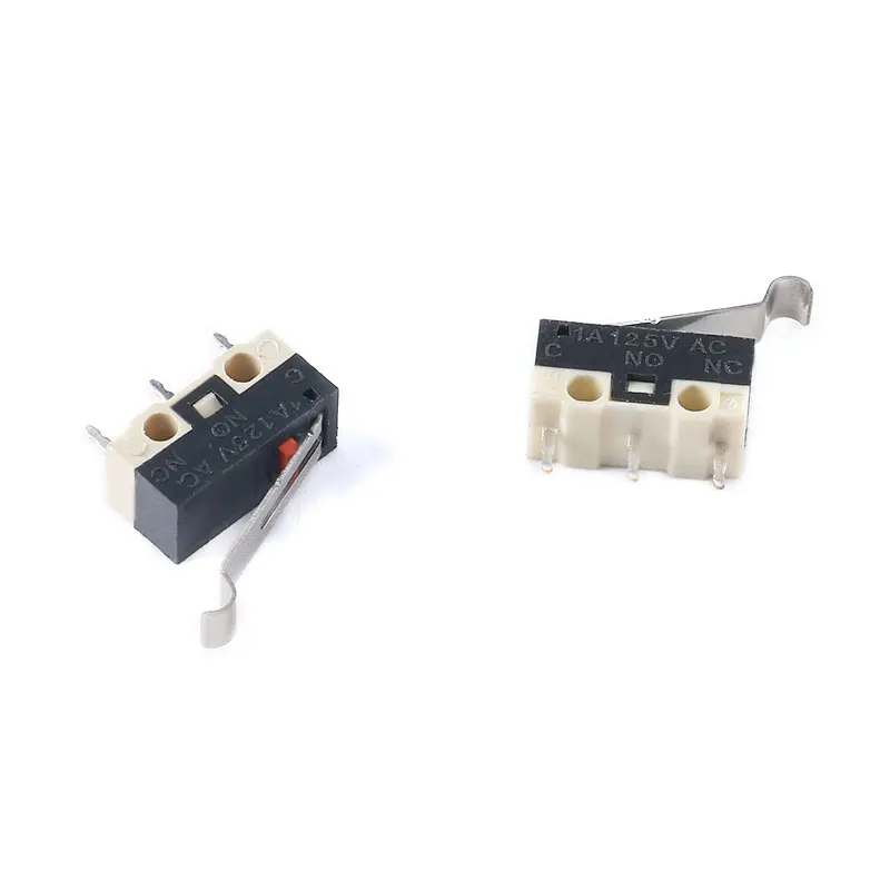 10 шт. мини микро концевой выключатель без NC 3 контакта PCB терминалы SPDT 1A 125 В роликовый дуговой рычаг оснастки действия нажимные микропереключатели