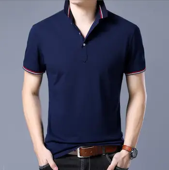 

ZNG 2020 Summer Short Sleeve Polo Shirt Men Stand Collar Male Solid Fitness Sportswear Men Breathable Polo Tops