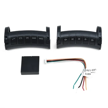 

Mini LED Wireless Car Steering Wheel Button Remote Control Bluetooth Stereo GPS