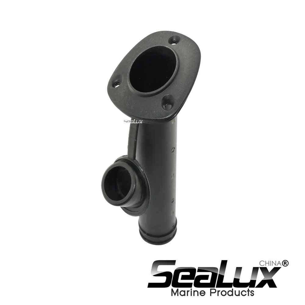Sealux 1 piece per set Black Nylon flush mount rod holder with cap/u.v stabilized material for Marine Boat Yacht