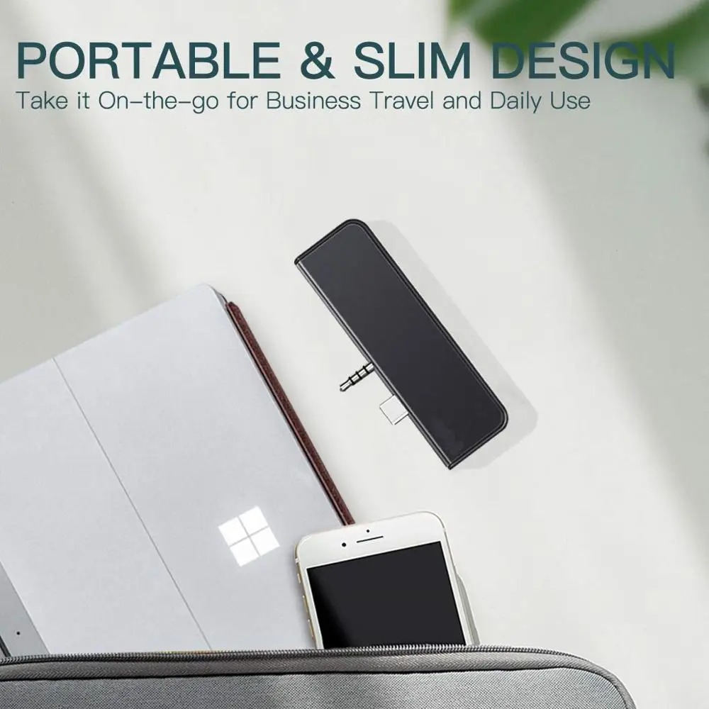 Surface go Docking Station Usb c para Hdmi Usb 3.0 Aux Adaptador tipo c 4k - Image 6