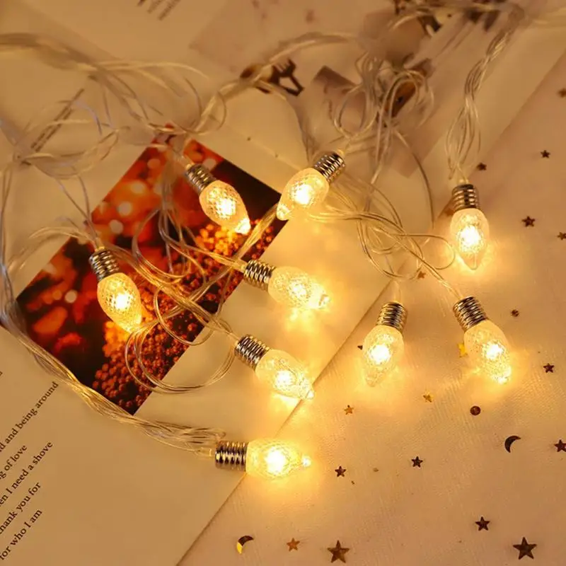

Warm White Lights 20 LED Globe Mini Light Pinecone Shape Lamp Strings Garland Weddings Bars 4m Bedroom Decoration