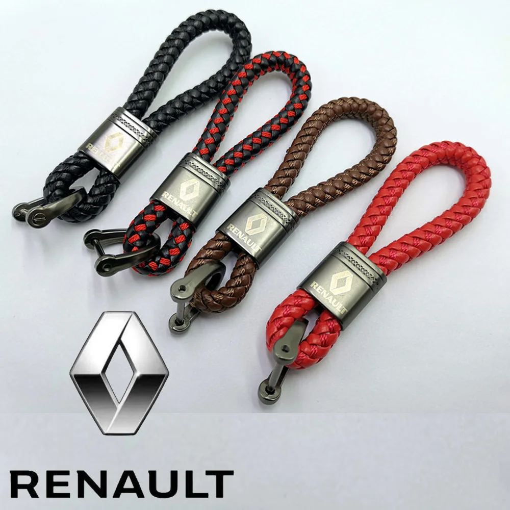 Автомобильный брелок металлический кожаный брелок для Renault Clio Captur Fluence Kangoo Laguna Master Scenic Trafic Alliance