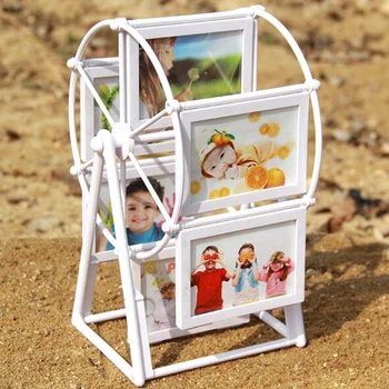 

Rotating 3'' Picture Photo Frame Windmill Combination Ferris Wheel Wedding Picture Detachable Photograph Photo Frame Home Decor