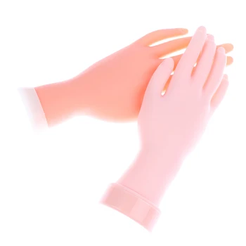 Günstig Nail Art Praxis Modell Flexible Weiche Kunststoff Maniküre Malerei Praxis Werkzeug Nail Art Fake-Hand Für Training Nagel Salon