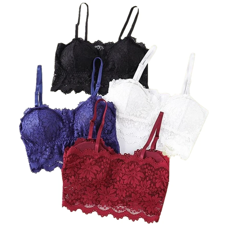 

Fashion Dress Women Lady Lace Strap crop Top Bras Tube Vest Chest Wrap Bandeau Girl Vest Underwear Vest Night Suit Tanks