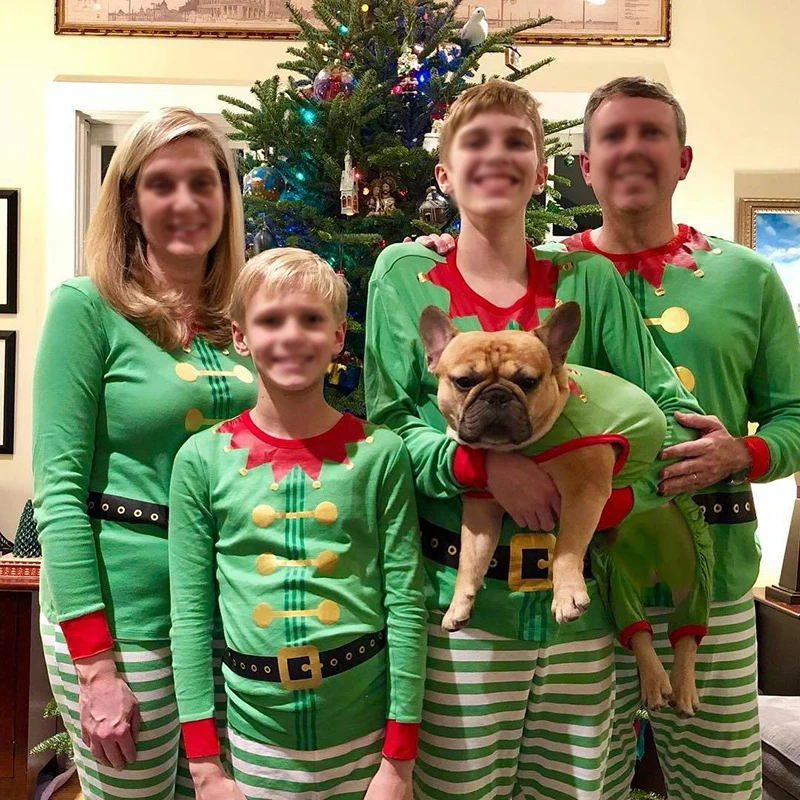 Kerst Familie Bijpassende пижамный комплект volwasen Kids Vrouwen Kerst Kerstman Nachtkleding tweedelige Kleding MM