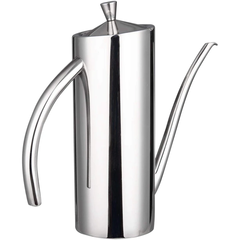 

Olive Oil Dispenser with Drip-Free Spout SUS304 Stainless Steel Oil Can Pot Drizzler Seasoning Kitchen Supplies Oil Pot Stainles